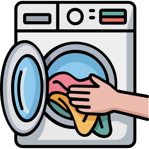 Placing Clothes Inside A Washing Machine Icon in SVG, PNG formats