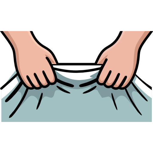 Pulling A Bed Sheet Icon in SVG, PNG formats