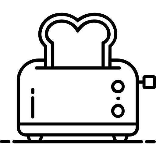 Toaster Outline Icon in SVG, PNG formats