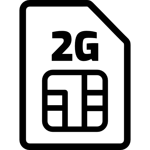 2G Sim Card Icon in SVG, PNG formats