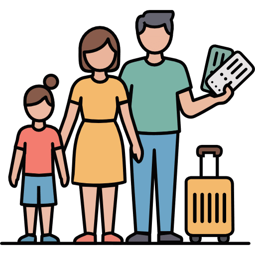 Family Traveling Icon in SVG, PNG formats