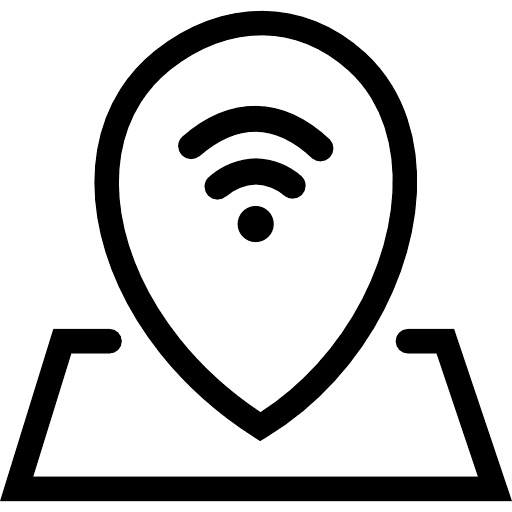 Internet Map Location Outline Icon in SVG, PNG formats