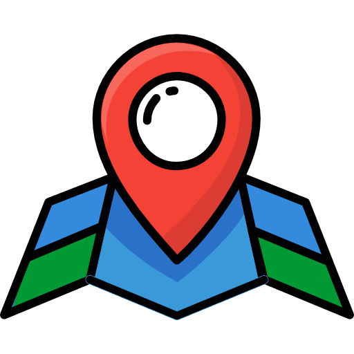 Navigation Map With Pin Icon in SVG, PNG formats
