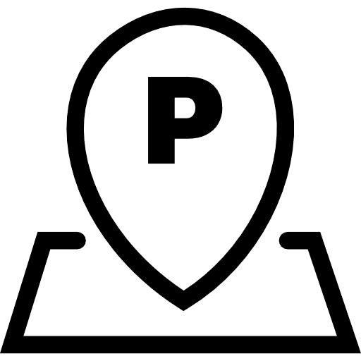 Parking Location Outline Icon in SVG, PNG formats