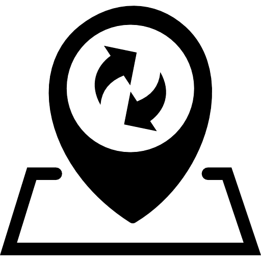 Sync Map Location Black Icon in SVG, PNG formats