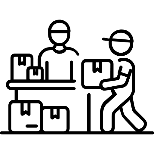 Delivery Process Outline Icon in SVG, PNG formats