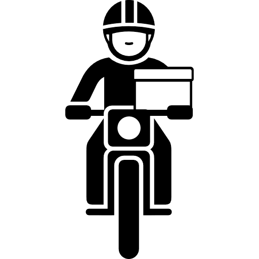 Delivery Rider Black Icon in SVG, PNG formats