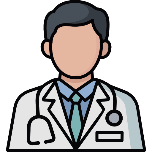 Man Doctor On White Coat Icon in SVG, PNG formats