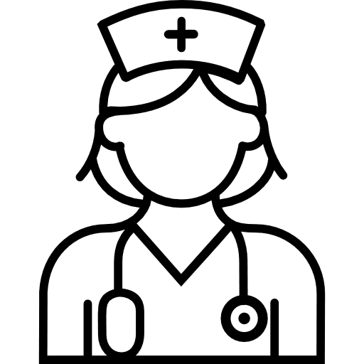 Nurse Outline Icon in SVG, PNG formats