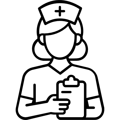 Nurse Wearing A Medical Cap Outline icon in SVG, PNG formats