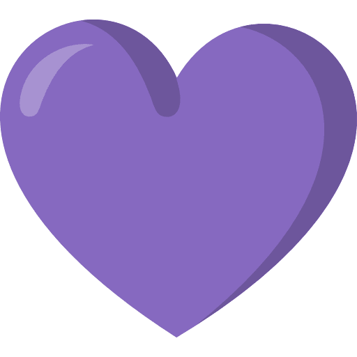 Purple Heart Icon in SVG, PNG formats