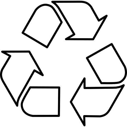 Recycle Symbol Outline Icon in SVG, PNG formats