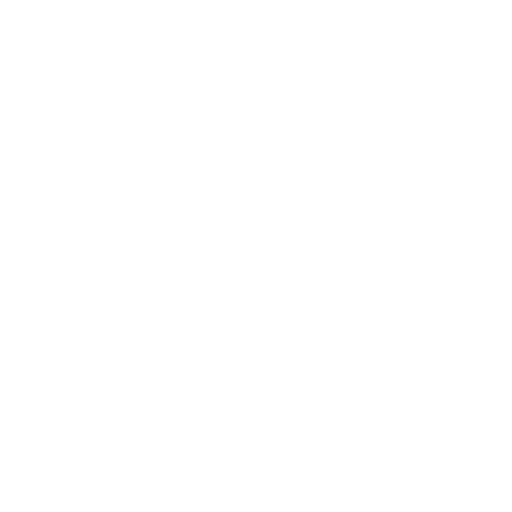 Recycle Symbol White Icon in SVG, PNG formats