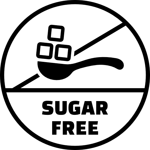 Sugar Free Sign Outline Icon in SVG, PNG formats