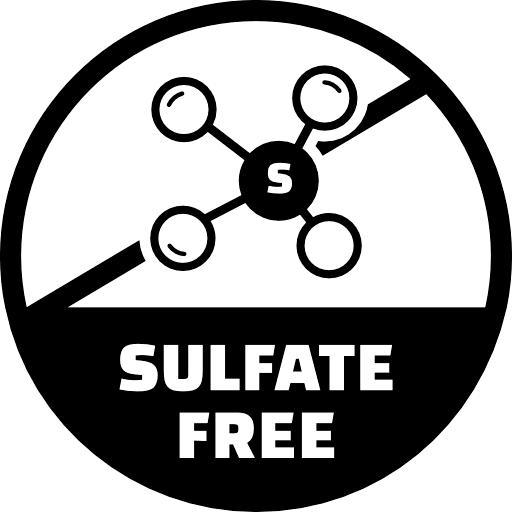 Sulfate Free Sign Black Icon in SVG, PNG formats