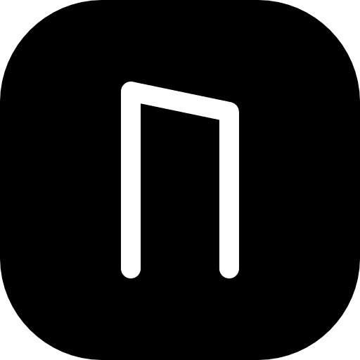 Uruz Sign Square Black Icon in SVG, PNG formats