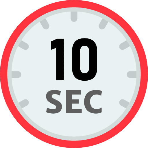 10 Seconds Icon in SVG, PNG formats