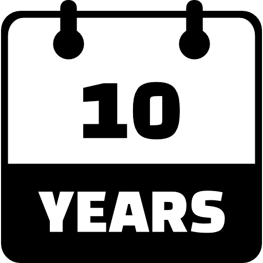 10 Years Black Icon in SVG, PNG formats