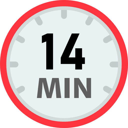 14 Minutes Icon in SVG, PNG formats