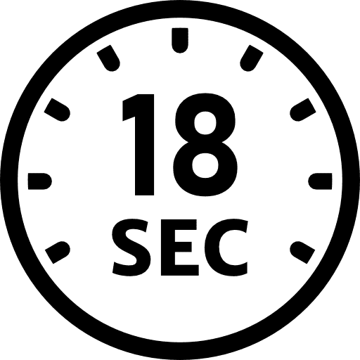 18 Seconds Black Icon in SVG, PNG formats