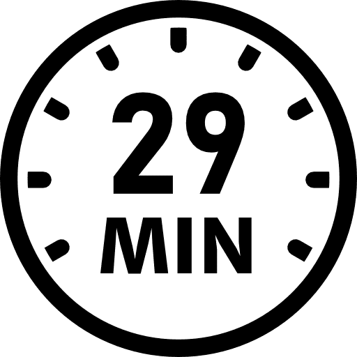 29 Minutes Black Icon in SVG, PNG formats