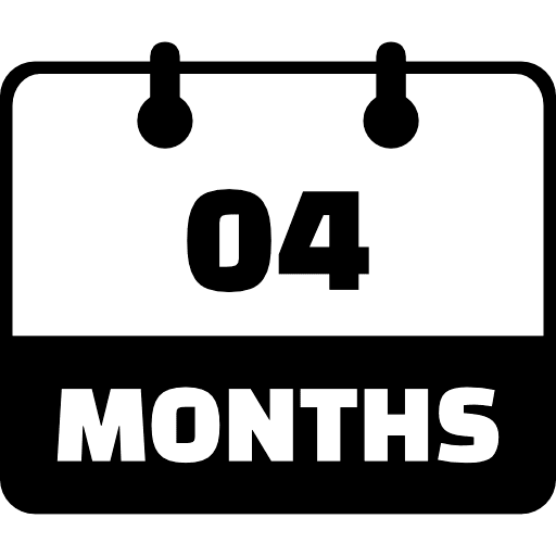 4 Months Black Icon in SVG, PNG formats