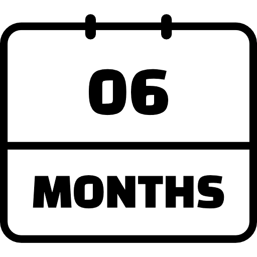 6 Months Outline Icon in SVG, PNG formats