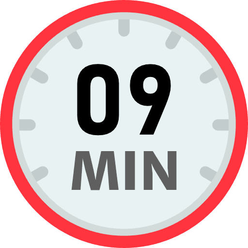 9 Minutes Icon in SVG, PNG formats