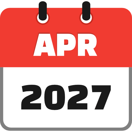 April 2027 Icon in SVG, PNG formats