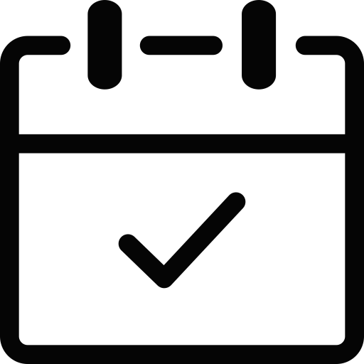 Calendar Checkmark Line Icon in SVG, PNG formats