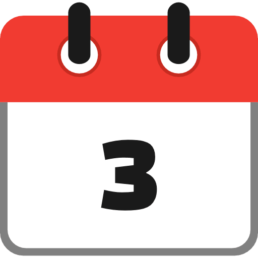 Calendar Date 3 Icon in SVG, PNG formats