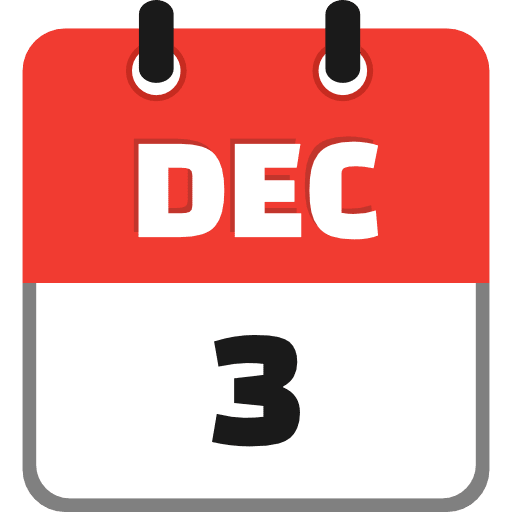 December 3 icon PNG and SVG Vector Free Download