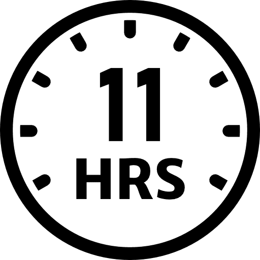 Eleven Hours Black Icon in SVG, PNG formats