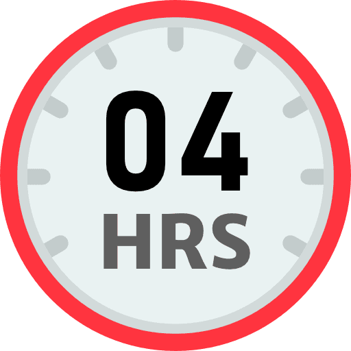 Four Hours Icon in SVG, PNG formats
