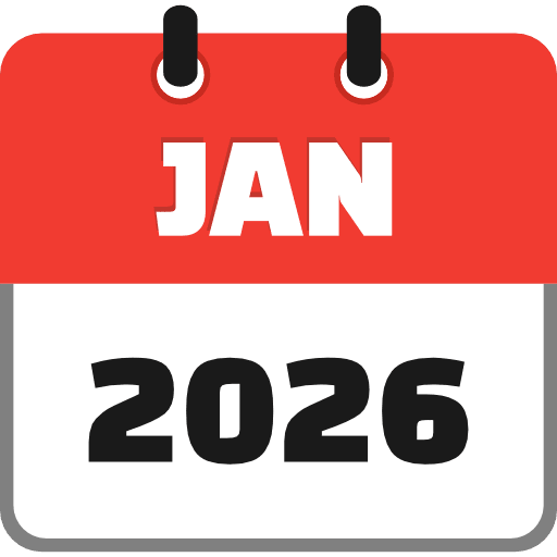January 2026 Icon in SVG, PNG formats