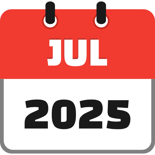 July 2025 Icon in SVG, PNG formats