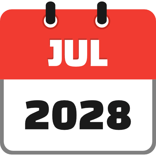 July 2028 Icon in SVG, PNG formats