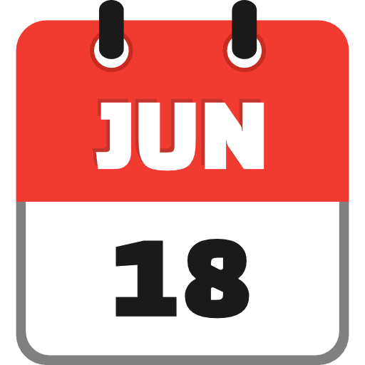 June 18 Icon in SVG, PNG formats