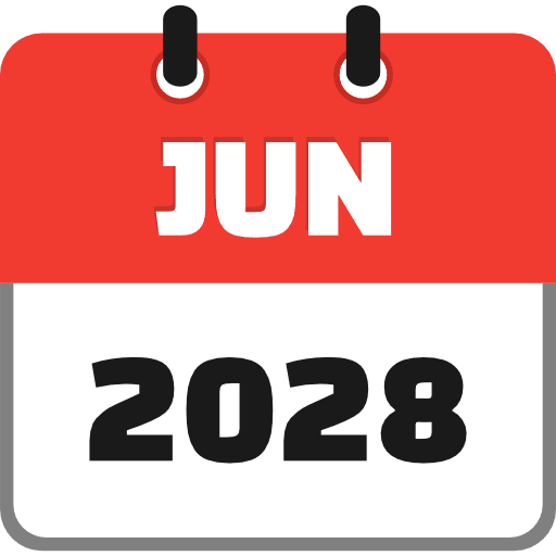 June 2028 Icon in SVG, PNG formats
