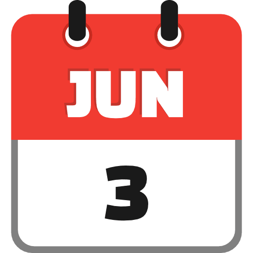 June 3 icon PNG and SVG Vector Free Download