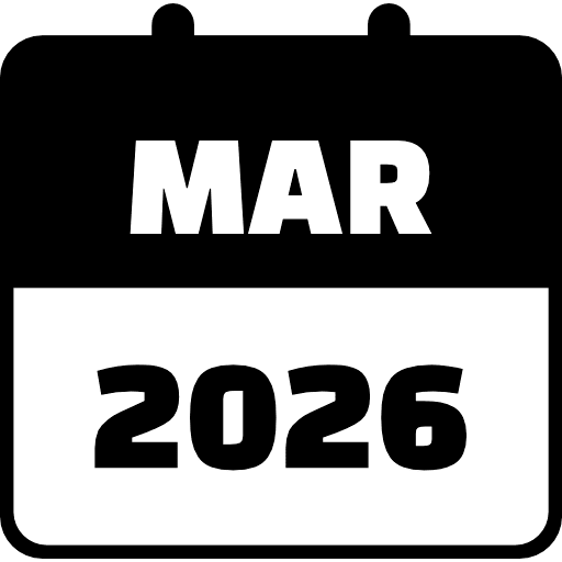 March 2026 Black Icon in SVG, PNG formats