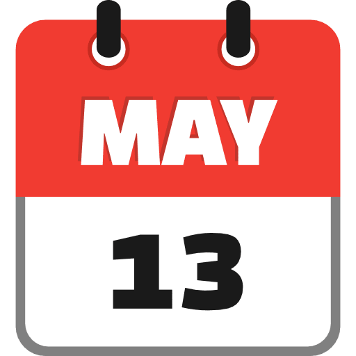 May 13 Icon in SVG, PNG formats