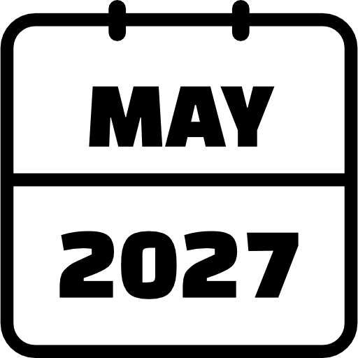 May 2027 Outline Icon in SVG, PNG formats