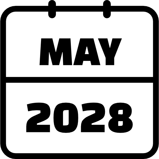 May 2028 Outline Icon in SVG, PNG formats