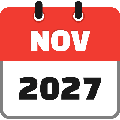 November 2027 Icon in SVG, PNG formats