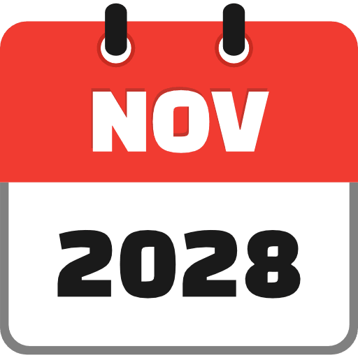 November 2028 Icon in SVG, PNG formats