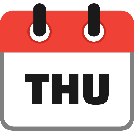 Week Day Thursday Icon in SVG, PNG formats
