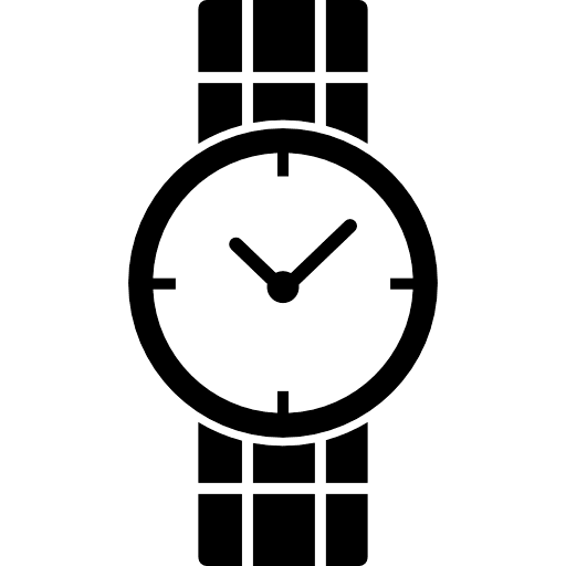 Wrist Watch Black Icon in SVG, PNG formats