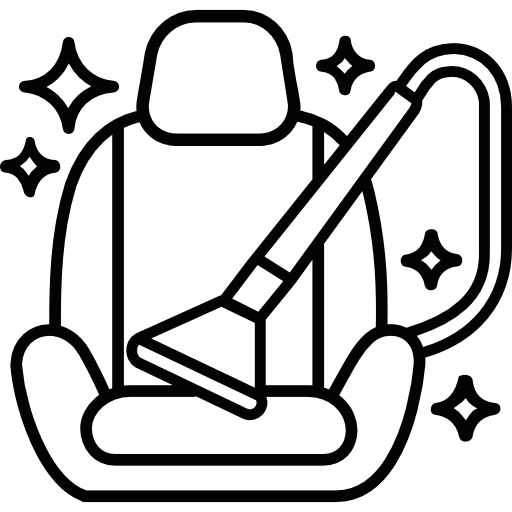 Car Seat Cleaning Outline Icon in SVG, PNG formats