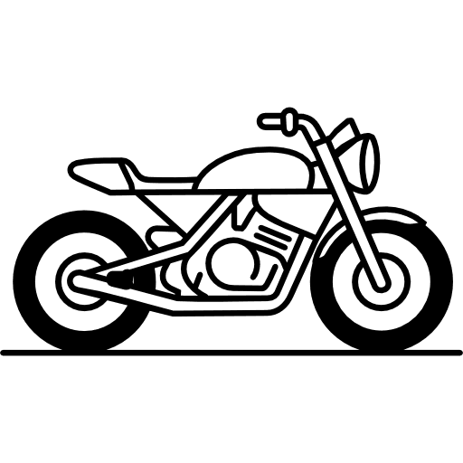 Motorcycle Outline Icon in SVG, PNG formats
